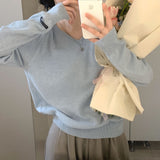 [Bellide made] Soft loose V-neck knitwear