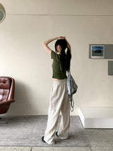 バウバスロックワイドロングナイロンパンツ / Bowbaslock Wide Long Nylon Pants