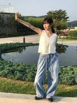 Ellie string denim pants