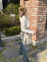 ツイストスリムクロップド2ウェイフードジップアップ / Twisted Slim Cropped Two-Way Hooded Zip-up