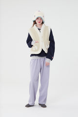 チェリーファーパディングベスト / CHERRY FUR PADDING VEST [BEIGE]