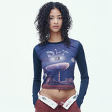 DLTウォーマー グラフィック クロップ Tシャツ / DLT WARMER GRAPHIC CROP T