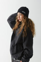 ウィンドブレーカーフーデッドリバーシブルジャケット/BSR2223FWJK036 TWAN WINDBREAKER HOODED REVERSIBLE JACKET CREAM/BLACK