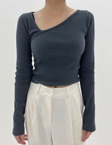 サラーアンボールドTシャツ/Sarah Unbald T-shirt (3color)