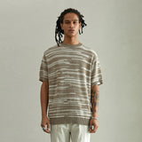 ノイズハーフスリーブニット/NOISE HALF SLEEVE KNIT (BEIGE)