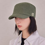 VA Square Stud Wool Bellboy Cap / Green