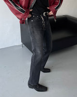 デイリーブラックブルーブーツカットデニム / Daily Black Blue Bootcut Denim