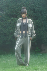 LACE  PIGMENT PANTS (KHAKI)