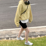 [BELLIDE MADE] Loose fit point embroidered hoodie