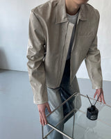 ボルトコートレザージャケット / OA bolt coated leather jacket (3 colors)