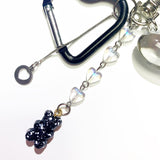 Ink marble bear keychain (2color) (6685432578166)