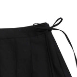 Kairo pleats skirt (black) (6684261974134)