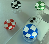 チェッカーボードカラービードスマホグリップ / Checkerboard Color Bead Tok