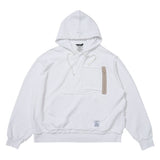 INSIDEOUT OVERSIZED BIO-WASHED HOODIE V2  WHITE / BLACK