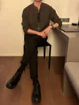 カシミアハッチラウンドカーディガン / Cashmere Hacchi Round Cardigan (7 colors)