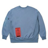 22アンバランスオーバーサイズヘビースウェットクルーネック/22 UNBALANCE OVERSIZED HEAVY SWEAT CREWNECK PIGEON / BLACK