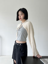 ラブリーリボンニットボレロ / Lovely Ribbon Knit Bolero (4color)