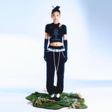 ロープカラージョガーパンツ / 222 Rope coloring jogger pants - Black