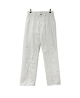 クロエダメージデニムパンツ (white)