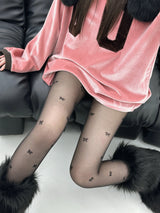 Ribbon see-through stockings