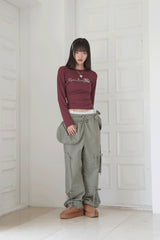 ZIZE ANGEL CUBIC T-SHIRTS (BURGUNDY)