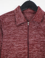 ビーフカラージップアップTシャツ / Beef collar zip-up T-shirt (4color)