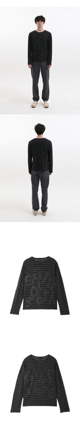TICKETING STRIPE BORDER TEE (BLACK)