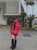 (UNISEX) フィックスピンタック起毛オーバーフード