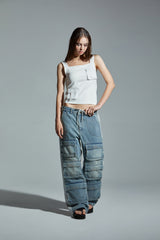 ベルトスリーブレストップ / BELT SLEEVELESS TOP