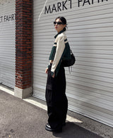 (UNISEX) バギーワイドコットンカーゴパンツ