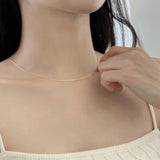 シルバーシンスレッドネックレス/SILVER THIN THREAD NECKLACE(CHOKER) (925 silver / basic)
