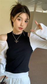 オレオ オープン ショルダー ニット トップ / Oreo open shoulder knit top