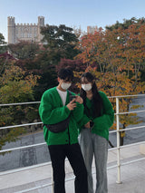 [ONLY ASCLO] ASCLO Elastic Cardigan (Green) (6623299829878)