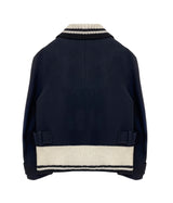 Knit collared coat
