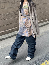レイヤードリネンキャミソール / Layered linen sleeveless