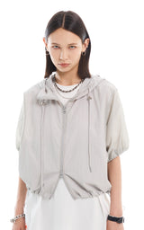  HALF ZIP-UP JUMPER_LIGHT GRAY