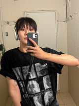 square lettering t-shirt