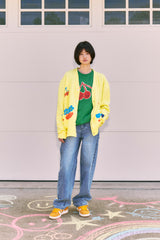 KIRSH X MISAKI KAWAI PATTERN CARDIGAN [LEMON]