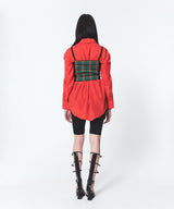 マドライスチェックコルセットスリーブレス/Madras Check Corset Sleeveless