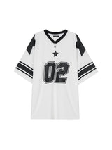 フットボールスタージャージオーバーサイズTシャツ / FOOTBALL STAR JERSEY OVERSIZED T-SHIRT OFF WHITE
