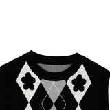FLOWER JACQUARD VEST_BLACK (6600100446326)