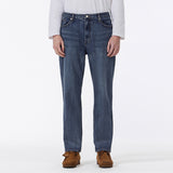 Signature Stud Tapered Crop Fit Denim Pants Indigo