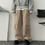 Reta Cargo Wrinkle Shirring Bendable Wide Pants