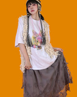 grunge layered open cardigan (2 color) (6680315363446)