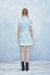 HIDE Tie Dye Denim Dress (Sky Blue) (6570969104502)