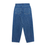 Wide Tapered Retro Denim Pants Blue