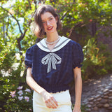 リボンセーラートップ / Ribbon Sailor Top (GINGHAM)