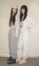 ハクオリエンタルスウェットパンツ / haku oriental sweat pants [ivory]