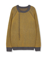 ダブリンリバーシブルルーズフィットラグランニット / dublin reversible loose fit raglan knit yellow grey