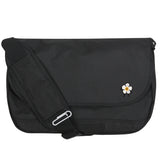 ドローイング フラワー スマイル エンブロイダリー クロス メッセンジャーバッグ /  Drawing Flower Smile Embroidery Cross Messenger Bag